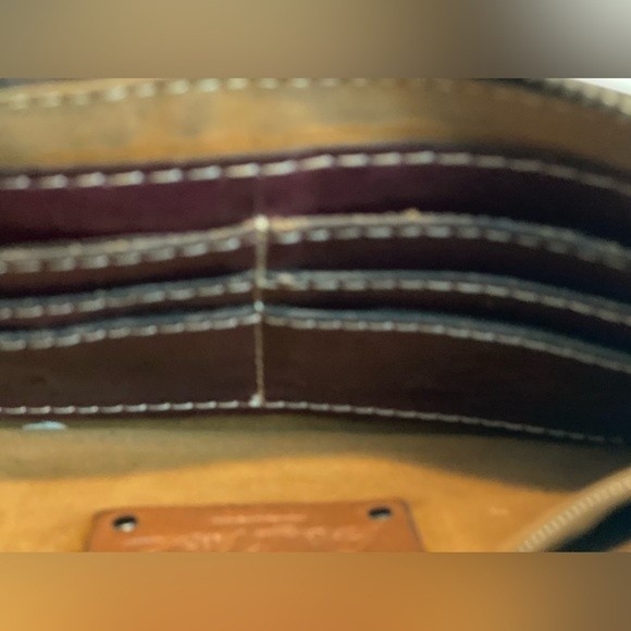 Patricia Nash Tooled Brown Leather Wristlet Spring Deboss - Picture 5 of 6